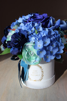 kompozycja kwiatowa / bukiet flowerbox, Marina 1, wys.23cm