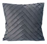 Harmony, elegancka welwetowa poszewka, grafit, wym.45x45cm