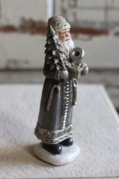 Mroźny Las, figurka świąteczna, Mikołaj z Choinką, wym.22x8.5x7cm
