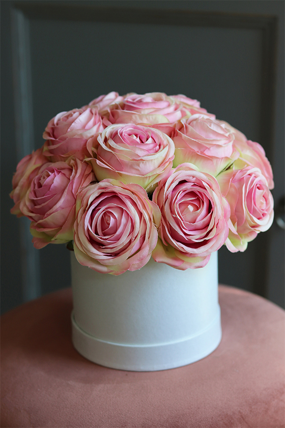 flowerbox z pięknymi różami, Rosanella New, wys.23cm