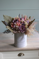 fioletowy flowerbox z kłosami, Orfitta, wys.38cm