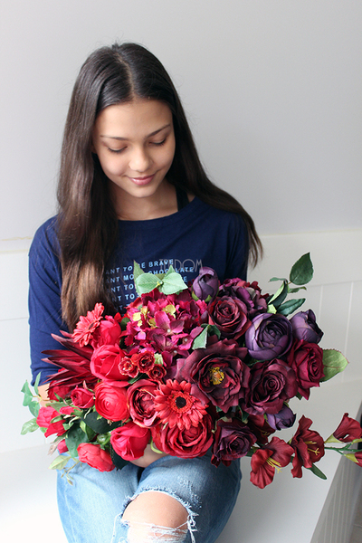 bukiet / kwiatowa kompozycja Red Fire 2, wys.28cm