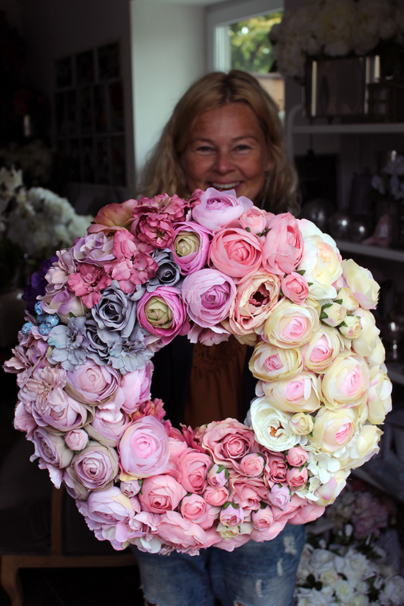 Bella 3 bardzo duży wianek na drzwi, śr.46cm  