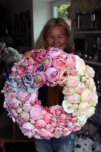 Bella 3 bardzo duży wianek na drzwi, śr.46cm  