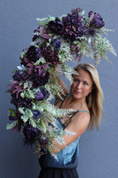 Maestro, ekskluzywna girlanda z fioletowych kwiatów, dł.1m 