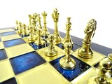 ekskluzywne klasyczne szachy metalowe, Staunton, wym.36x36cm 