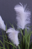 Fiberglass Grande Felina, sztuczna trawa z kłosami w kwadratowej donicy, wys.125cm