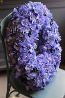 Fioletowa Hortensja Benicja, ogromny wianek, śr.60cm  