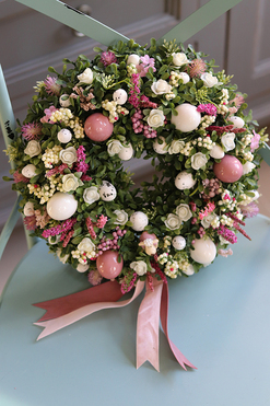 dekoracja wielkanocna / wianek Relias, śr.26cm