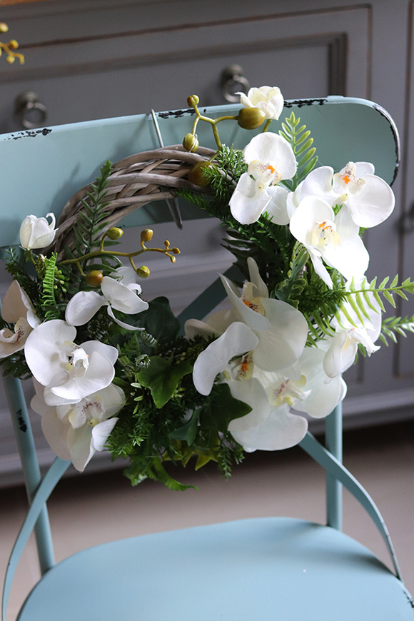 egzotyczny wianek Orchidea Kamoa, śr.35cm