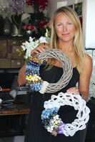 wianek dekoracyjny White Avangarde, śr.28cm