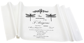 bieżnik biały na stół French 34x105cm