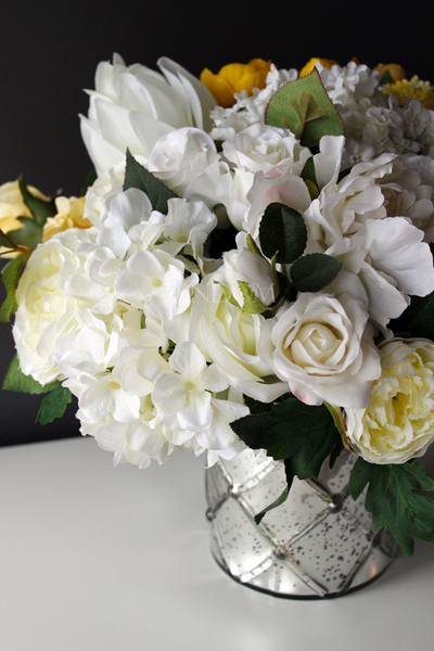 dekoracja kwiatowa / bukiet Pomarańczowa Energia wys.35cm, szer. 40cm