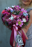 Trello, wianek na drzwi w intensywnych barwach, śr. 28cm