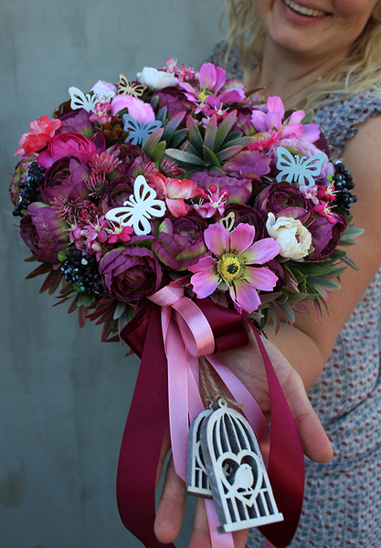 Trello, wianek na drzwi w intensywnych barwach, śr. 28cm