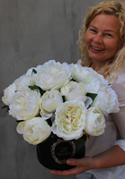 Agnes, flowerbox, kompozycja kwiatowa / bukiet, wys.29cm