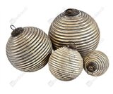  dekoracyjna bombka w prążki 5B, 1 szt., wym.12x12x12cm