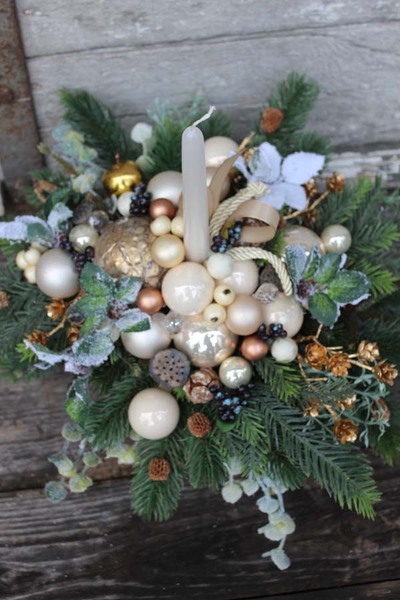 Belldeco stroik świąteczny / kompozycja, wys.38cm