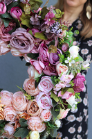 Genova, gęsty dekoracyjny wianek na drzwi, śr.55cm 