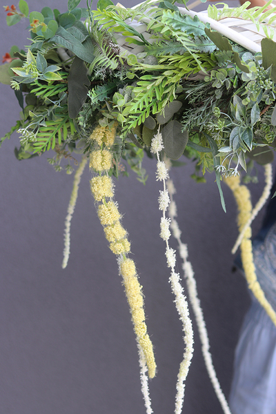 duży sufitowy wianek, Zielona Łąka, śr.70cm