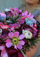 Trello, wianek na drzwi w intensywnych barwach, śr. 28cm