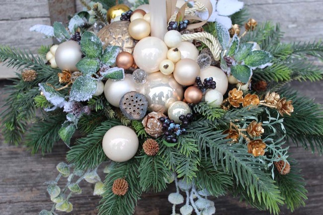 Belldeco stroik świąteczny / kompozycja, wys.38cm