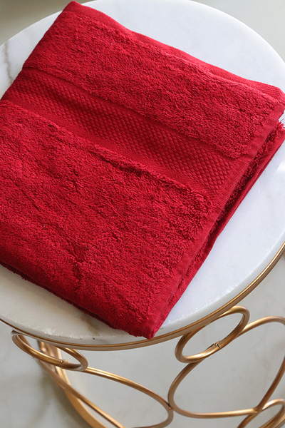 bawełniany ręcznik Carmen bordowy, wym.50x100cm