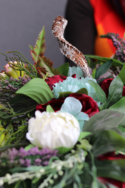 duży nagrobny wieniec z aniołem, Helloni, rozp.65cm