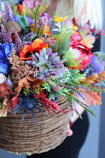 barwny jesienny kosz, Nerta, wym.44x75cm 