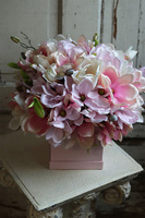 różowy flowerbox, Magnolia Pink, wys.38cm