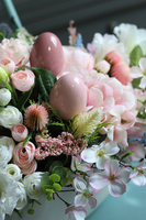 Pudrova Chwila, kompozycja na stół Wielkanocny, wym.30x36x60cm