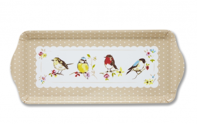 OD RĘKI Dawn Chorus taca melaminowa mniejsza 38.8x16.8cm