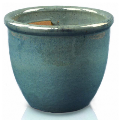 klasyczna ceramiczna donica w kolorze morskim, wym.49x40cm