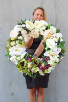 Caryca Katarzyna Green efektowny wieniec na drzwi, śr.56cm