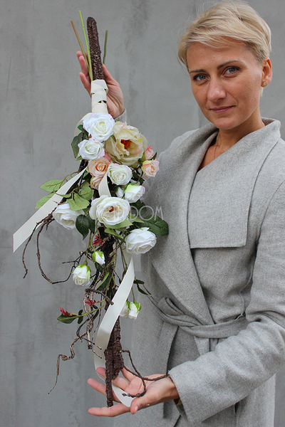 dekoracja nagrobna / kompozycja Gloria, dł.92cm 