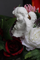 duży nagrobny wieniec z aniołem, Helloni, rozp.65cm