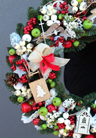 bardzo duży wianek / stroik dekoracyjny Christmas with tenDOM New, śr.52cm 