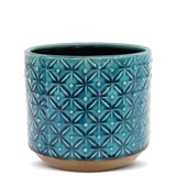 Cornellia Blue, ceramiczna osłonka / donica, wys.13.5x15x15cm