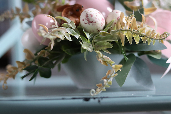 Geraya, wielkanocny mini - stroik w ceramicznym naczyniu, wys.27cm