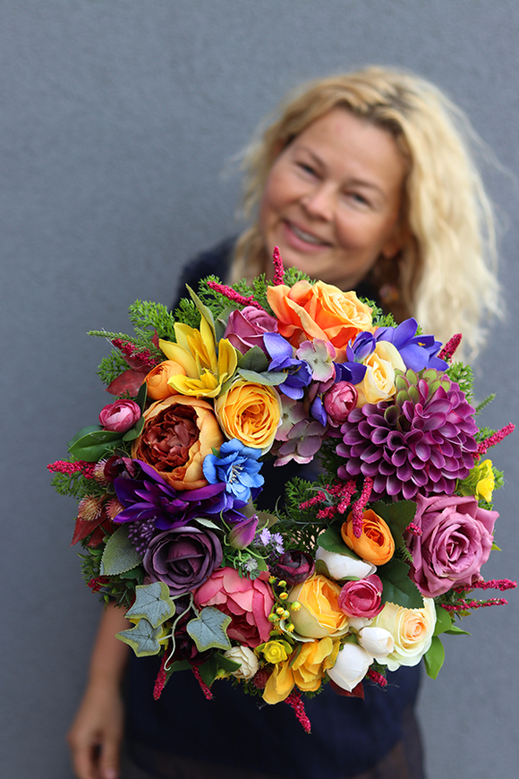 Ksymena, barwny jesienny wianek, śr.30cm   