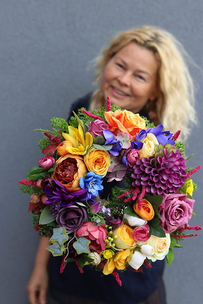 Ksymena, barwny jesienny wianek, śr.30cm   