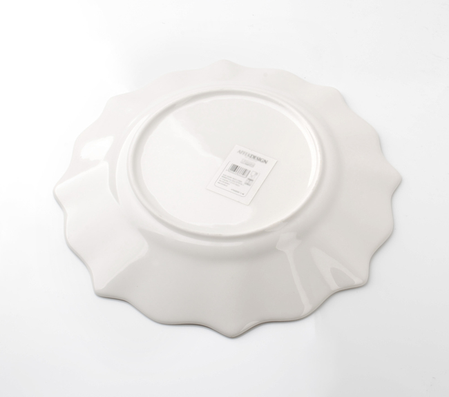 OD RĘKI Ballerina Ecru, elegancki talerz deserowy, śr.24.5cm 