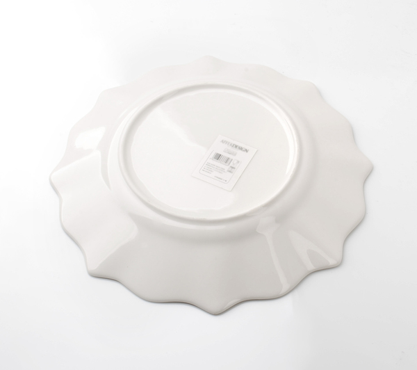 OD RĘKI Ballerina Ecru, elegancki talerz deserowy, śr.24.5cm 