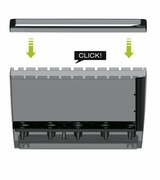 donica na kółkach z nawadnianiem, Cararo, biała, wym.43x75x30cm