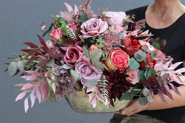 barwna kompozycja kwiatowa, Sierra Platina, wym.44x74cm