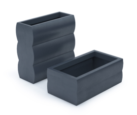 Nyx, nowoczesna antracytowa donica, wysoka, wys.70x70x25cm