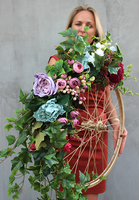 Martha, wypożyczenie kompozycji na złotym kole, śr.90cm/koło56cm