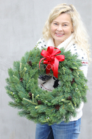 Choinkowy wianek / stroik dekoracyjny, śr.47cm