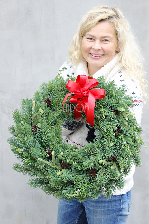 Choinkowy wianek / stroik dekoracyjny, śr.47cm