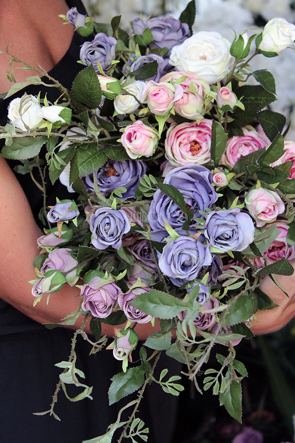 róża w jasnym różu Romance dł.90cm